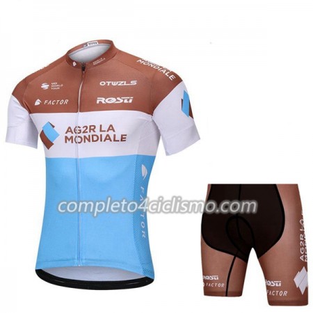 Completo Maglia Ciclismo + Pantaloncino 2018 AG2R La Mondiale N001